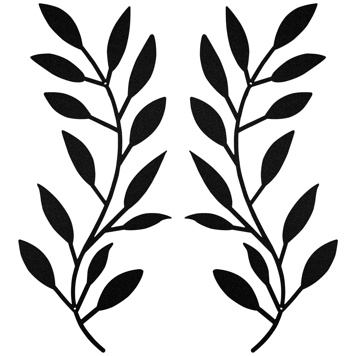 

2Pcs Metal Wall Art Decor Modern Style Wrought Iron Tree Branch Leaf Wall Sculpture Wall Hanging Decorative Ornament Sign for