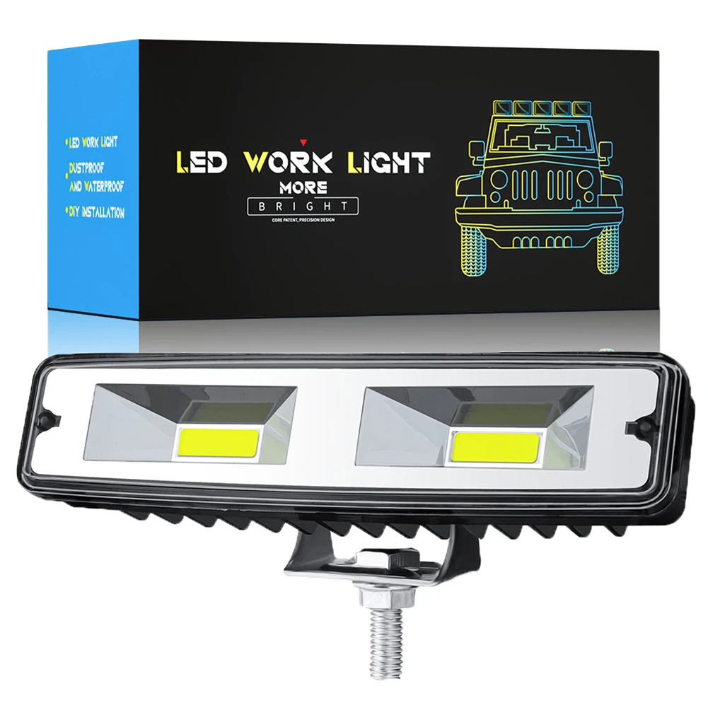 

1 PC 2LED Work Light Bar DC12V 48W 6500K Spotlight Auto Truck SUV Headlight Daytime Working Light ABS Universal Car Light