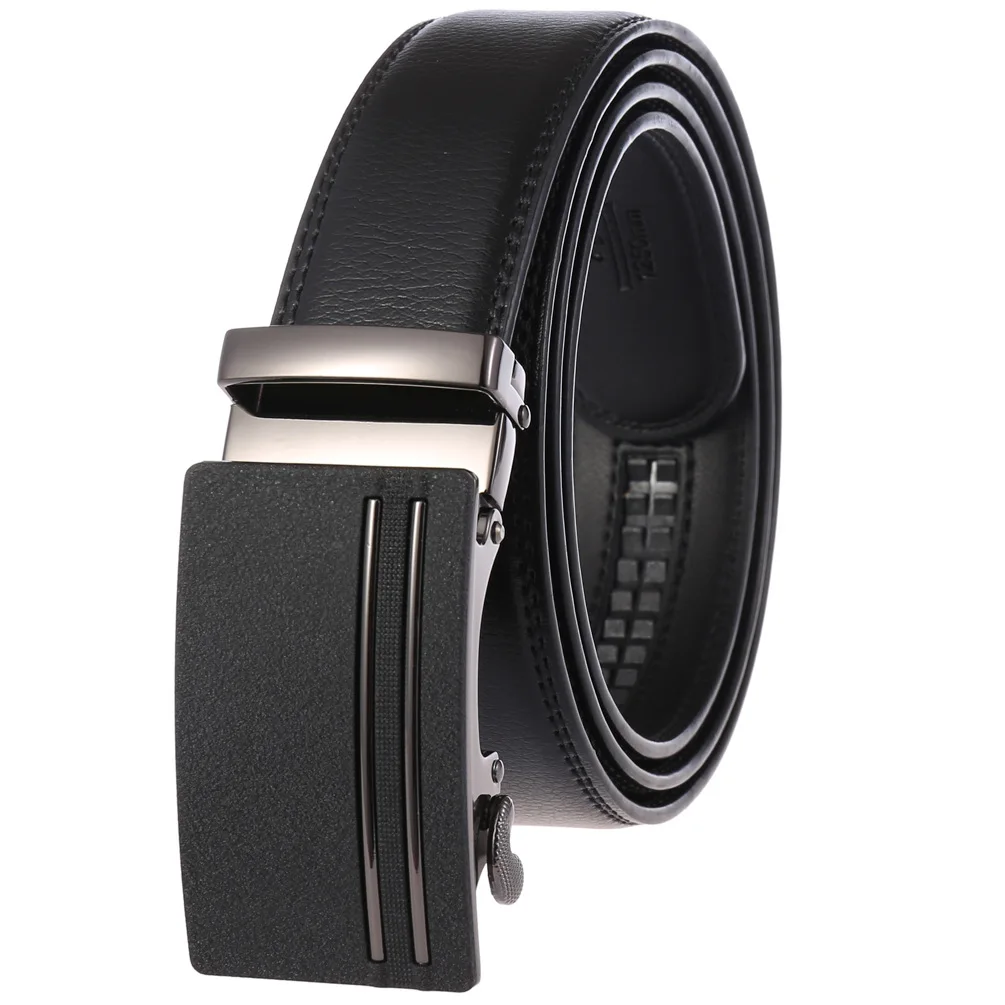 Men Business Belts Automatic Buckle Belt Genuine Leather Luxury Brand Belts For Men Leather Strap Casual Business For Jeans