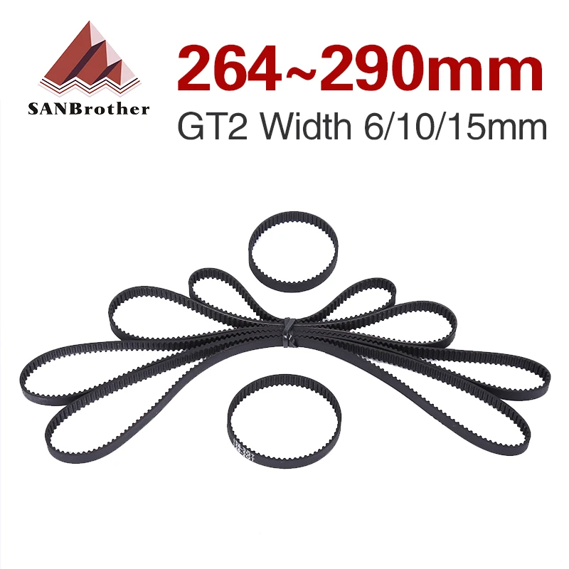 

GT2 Closed Loop Timing Belt Rubber 6/10mm 264 266 268 270 272 274 276 278 280 282 284 286 288 290mm Synchronous 3D Printer Parts