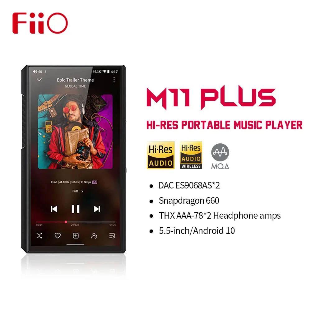 

Музыкальный плеер FiiO M11 Plus ESS Android HiFi MP3 DSD512 Bluetooth 5,0 ES9068AS * 2 DAC MQA аудио THX AAA AMP DAP