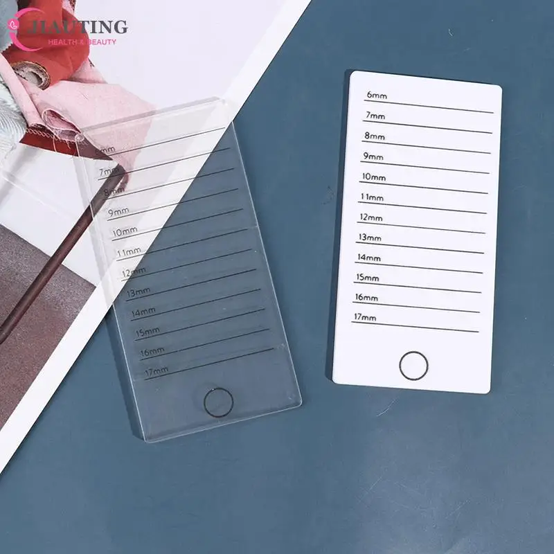 

1*Rectangular Acrylic False Eyelashes Palette Stand Pad Pallet Lashes Holder With Tick Mark Fake Lashes Extension Essential Tool