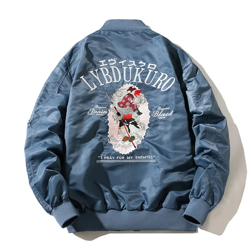 Унисекс японский бомбер Sukajan куртка для мужчин и женщин с вышивкой в стиле хип-хоп