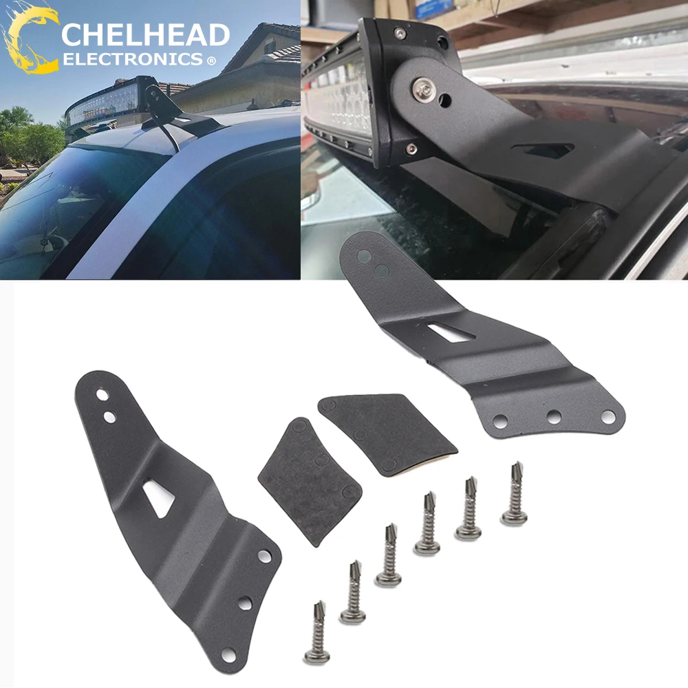 

Верхнее крепление на лобовое стекло, 52 дюйма, изогнутый светодиодный кронштейн для Chevy Chevrolet Silverado Tahoe Suburban GMC Sierra Yuko 1996-2006 гг.