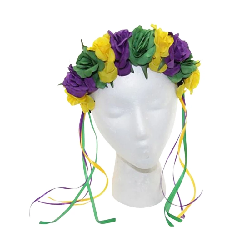 Головные уборы для вечеринок Марди Гра Тематические красочные регулируемые