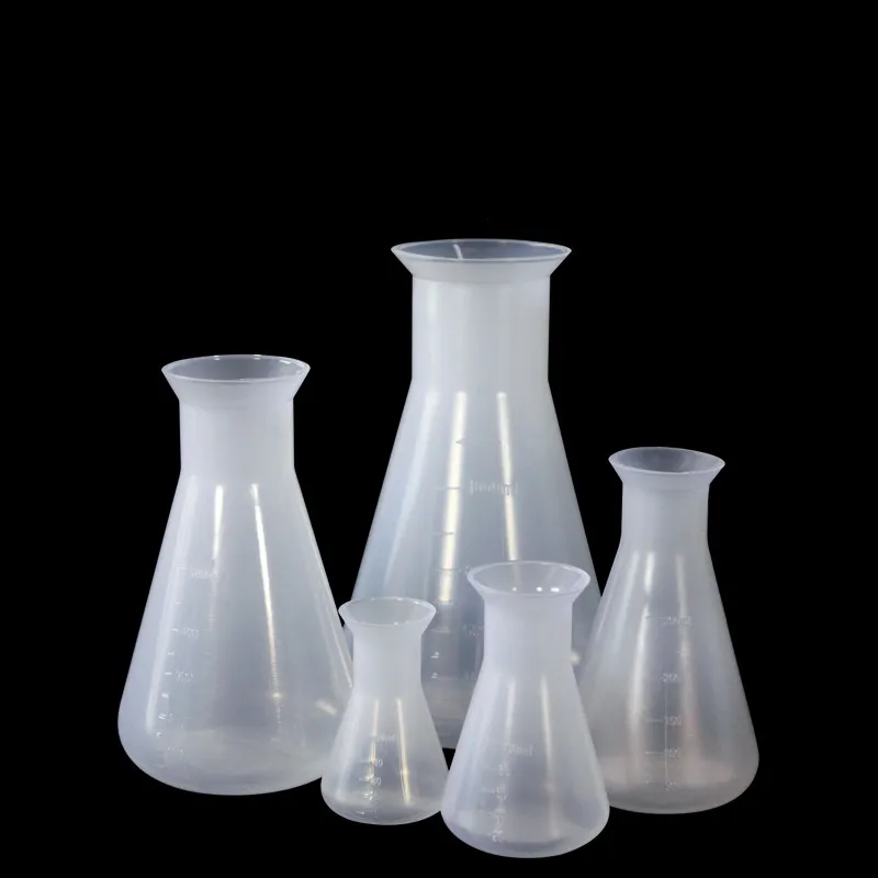 

50ml to 2000ml Lab Plastic erlenmeyer flask conical container bottle for laboratory experiment