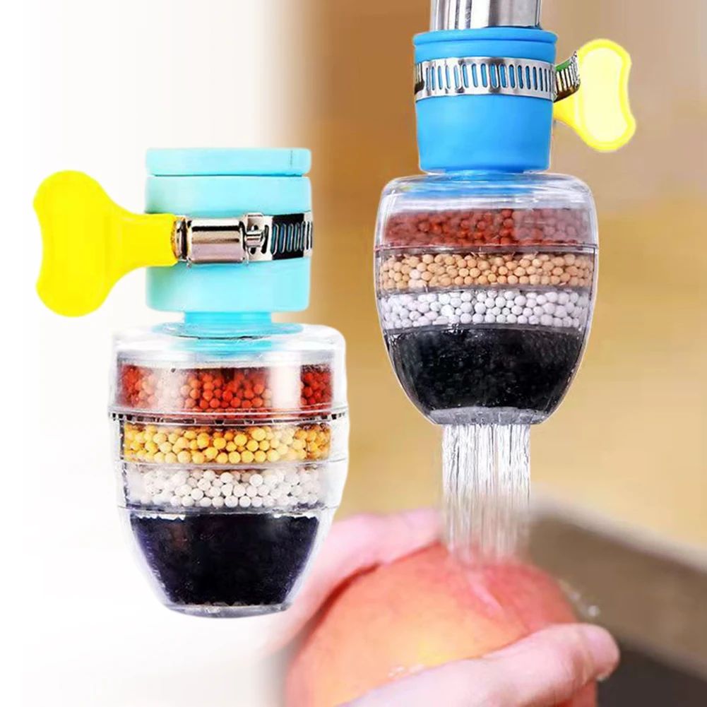 

6 Layers Purifier Tap Filter Water Saving Kitchen Faucet Bubbler Activated Carbon Filtration Shower Head Nozzle Cleaning Filters