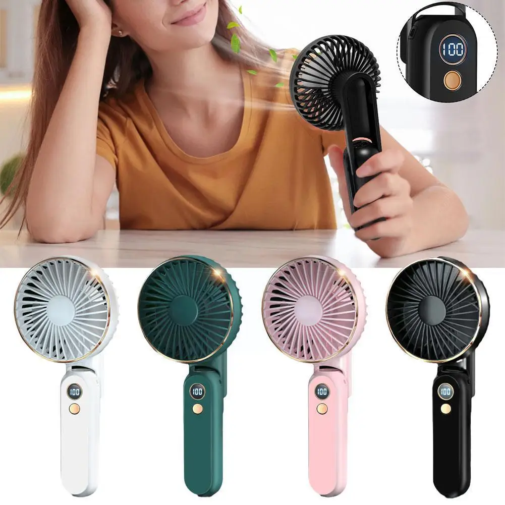 

Folding Handheld Fan 180° Foldable Rechargeable Portable Multi Mini Fan Silent Summer Adjustable Speed Fan Battery Hand And L9C0