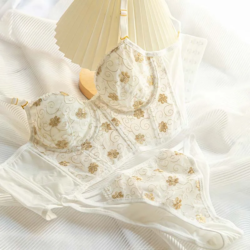 

Wasteheart For Women Green Padded Lace Trim Straps Invisible Bras Cotton Panties Push Up Bra Set Sexy Lingerie Set Underwear