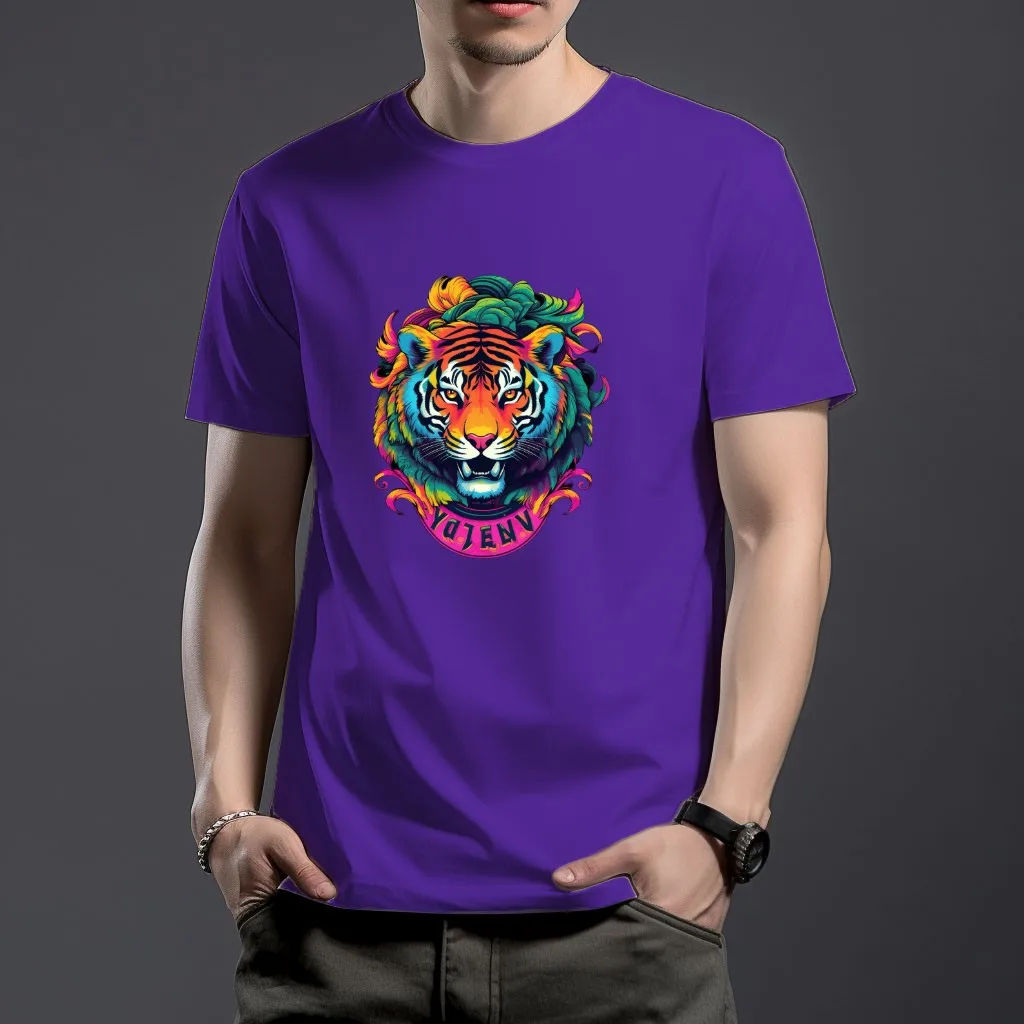 

WSFEC S-4XL футболка для мужчин, одежда с коротким рукавом, хлопковая, модная, С Рисунком Тигра, винтажная, повседневная, Спортивная, летняя, сдела...