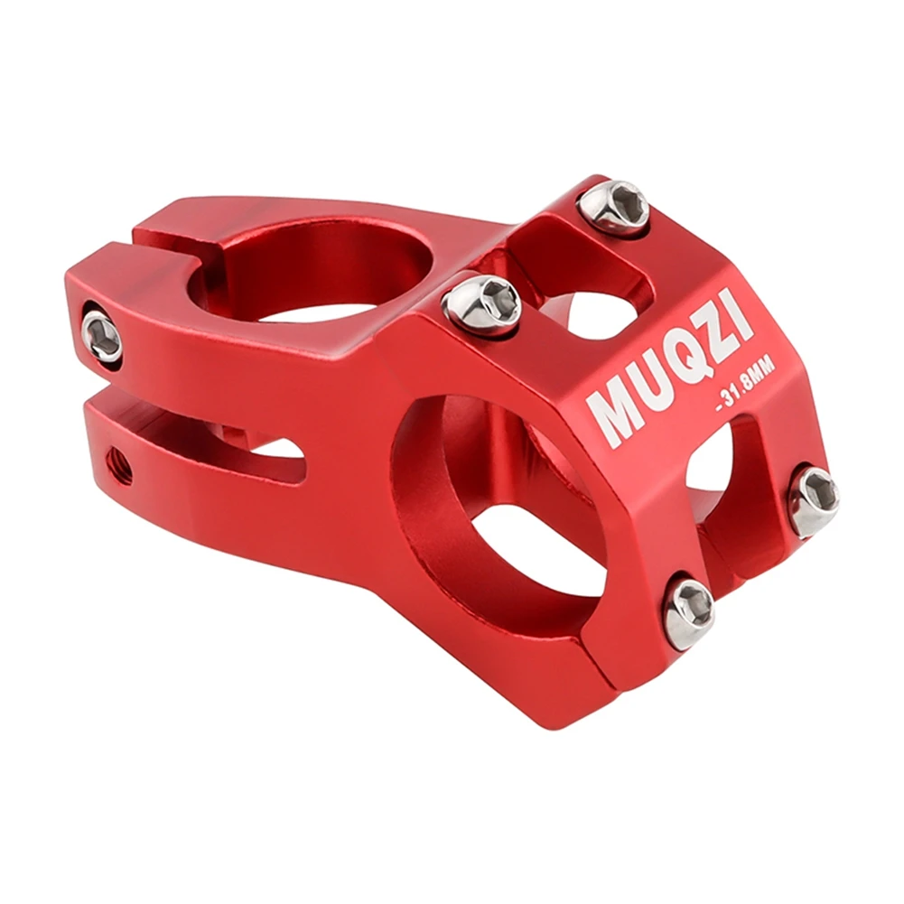 

MUQZI 31.8 Stem 45Mm Bicycle Stems Mountain Bike Stem Short Handlebar Stem for Road Bike MTB BMX Cycling Fixie Gear,Red