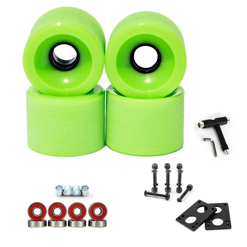 

4 шт., износостойкие колеса для скейтборда с инструментами и прокладками