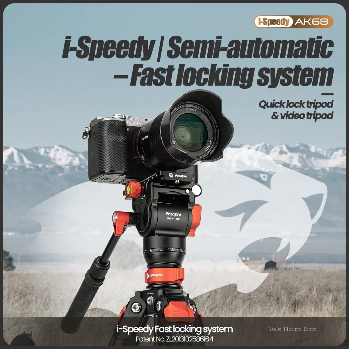 Профессиональный Портативный штатив для камеры Fotopro AK68 AK66 с гидравлической головкой для видеокамеры/штатив для цифровой зеркальной камеры