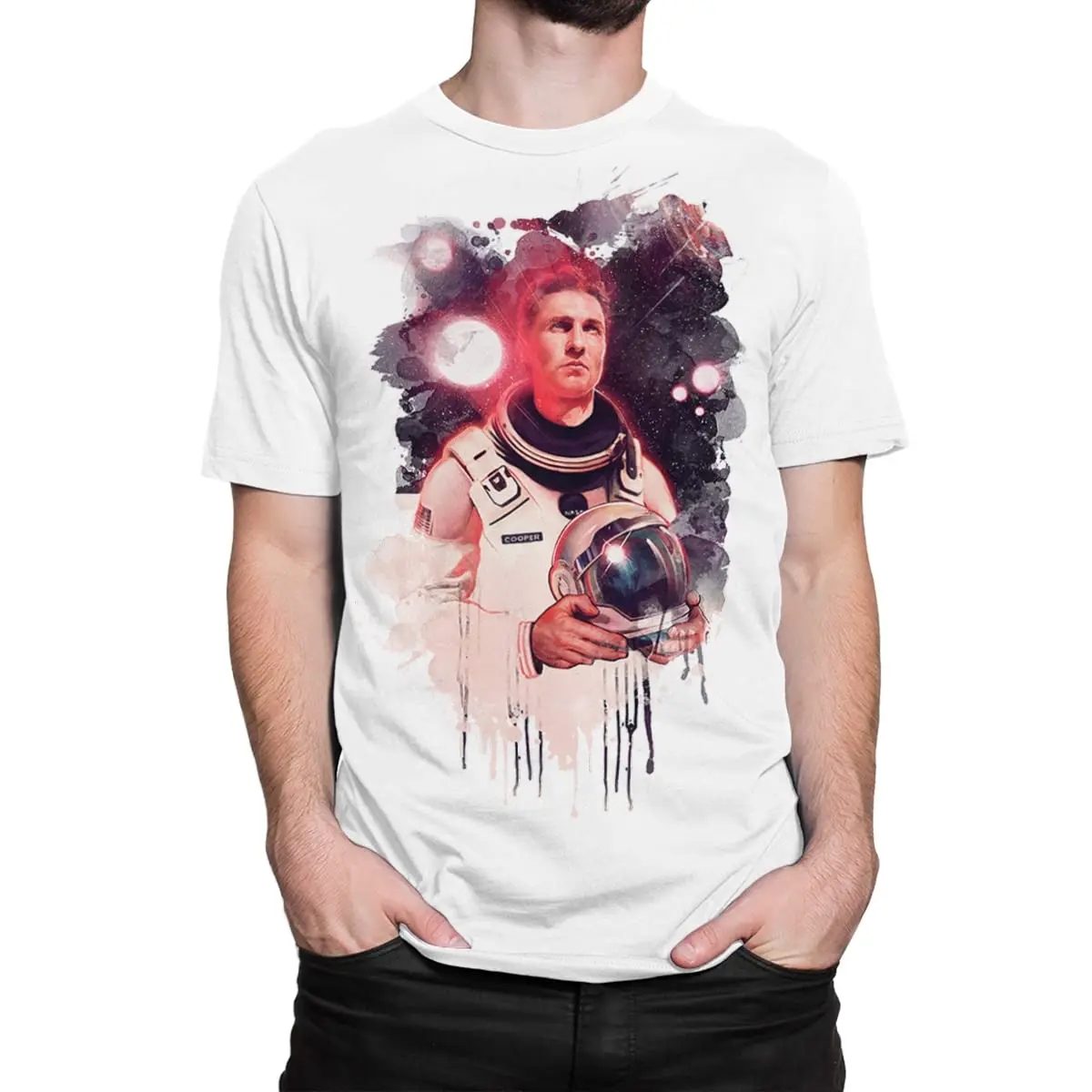 Футболка Interstellar Кристофера Нолана с рисунком высокого качества футболки