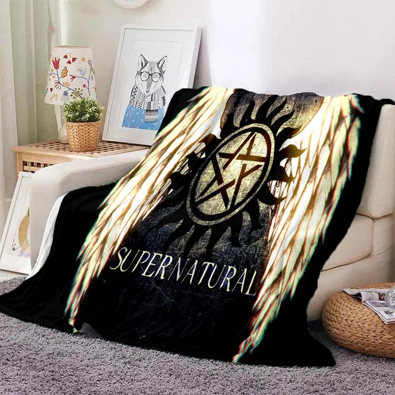 

The Supernatural 3D Printed Blanket Flannel Blanket Bed Throw Soft TV Show Printed Bedspread Bedspread Sofa Blanket