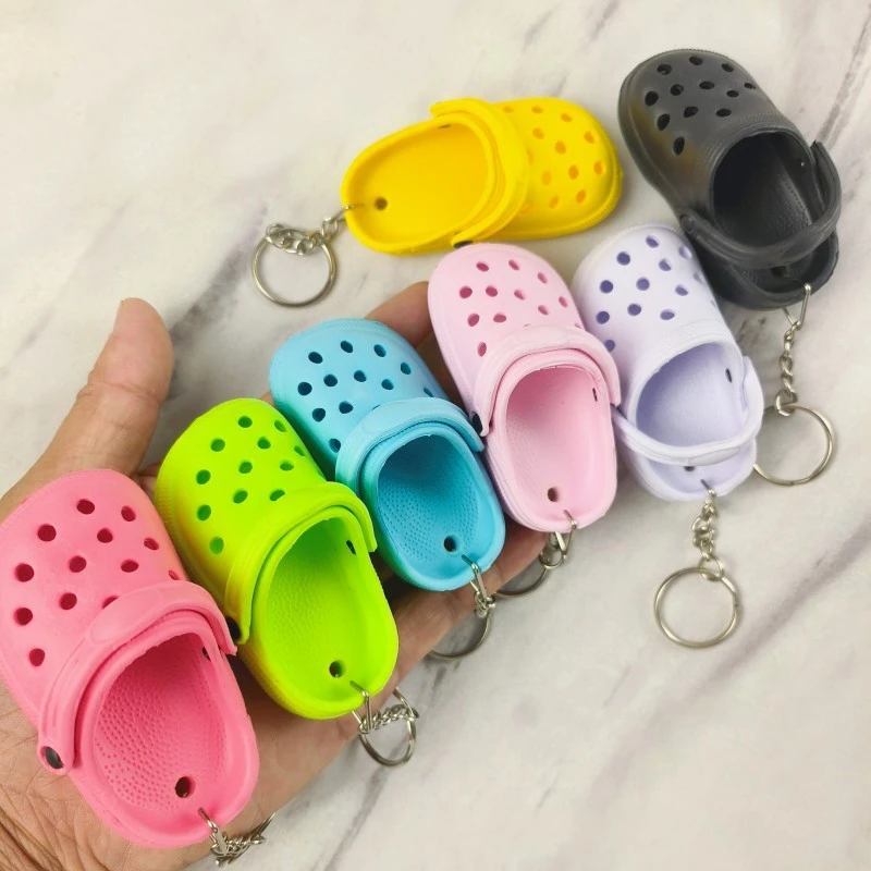 70 шт. 3D мини-тапочки брелок для обуви женщин и мужчин Eva Beach Hole Little Crocs рюкзак