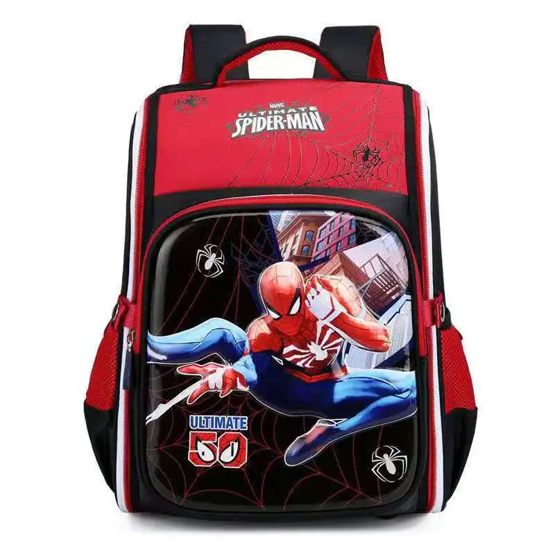 Disney Frozen Marvel School Bags For Boys Girls Primary Student Shoulder Orthopedic Backpack Elsa Anna Iron Spider Man Mochila