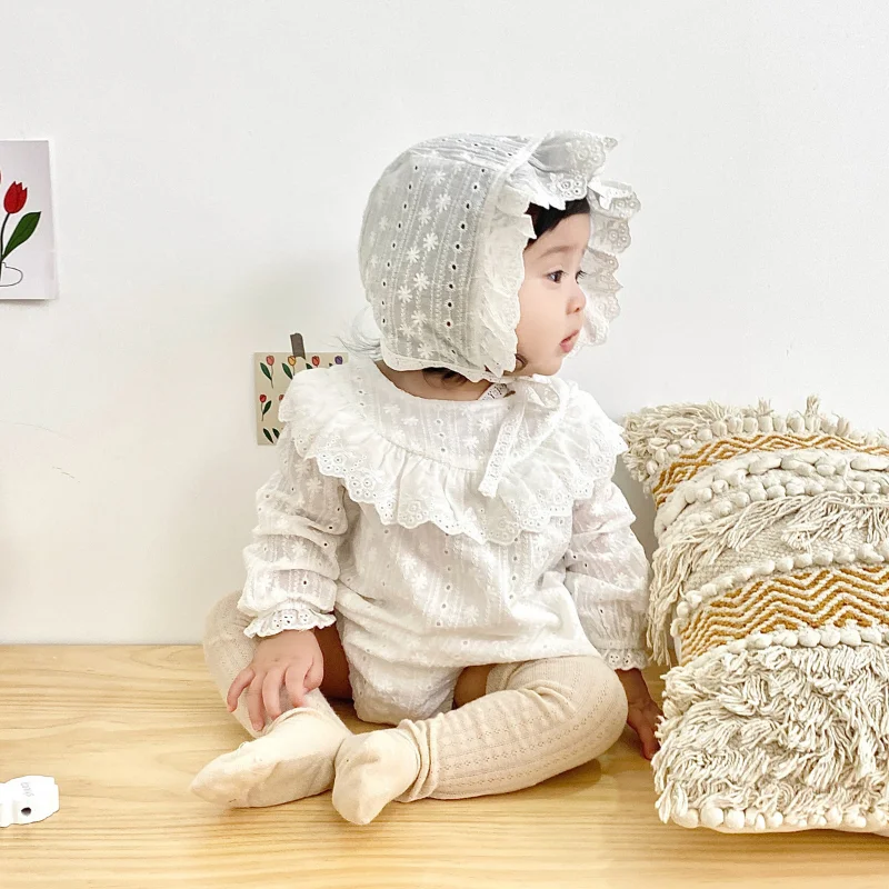 Newborn Clothes Baby Girl Clothes Baby Girl Bodysuit Long Sleeves Spring & Autumn Fashion Cotton Send Hat New Born Baby Items