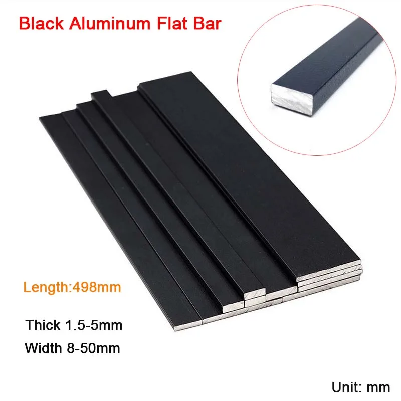 

Два чёрных алюминиевых плоских стержня 498 мм