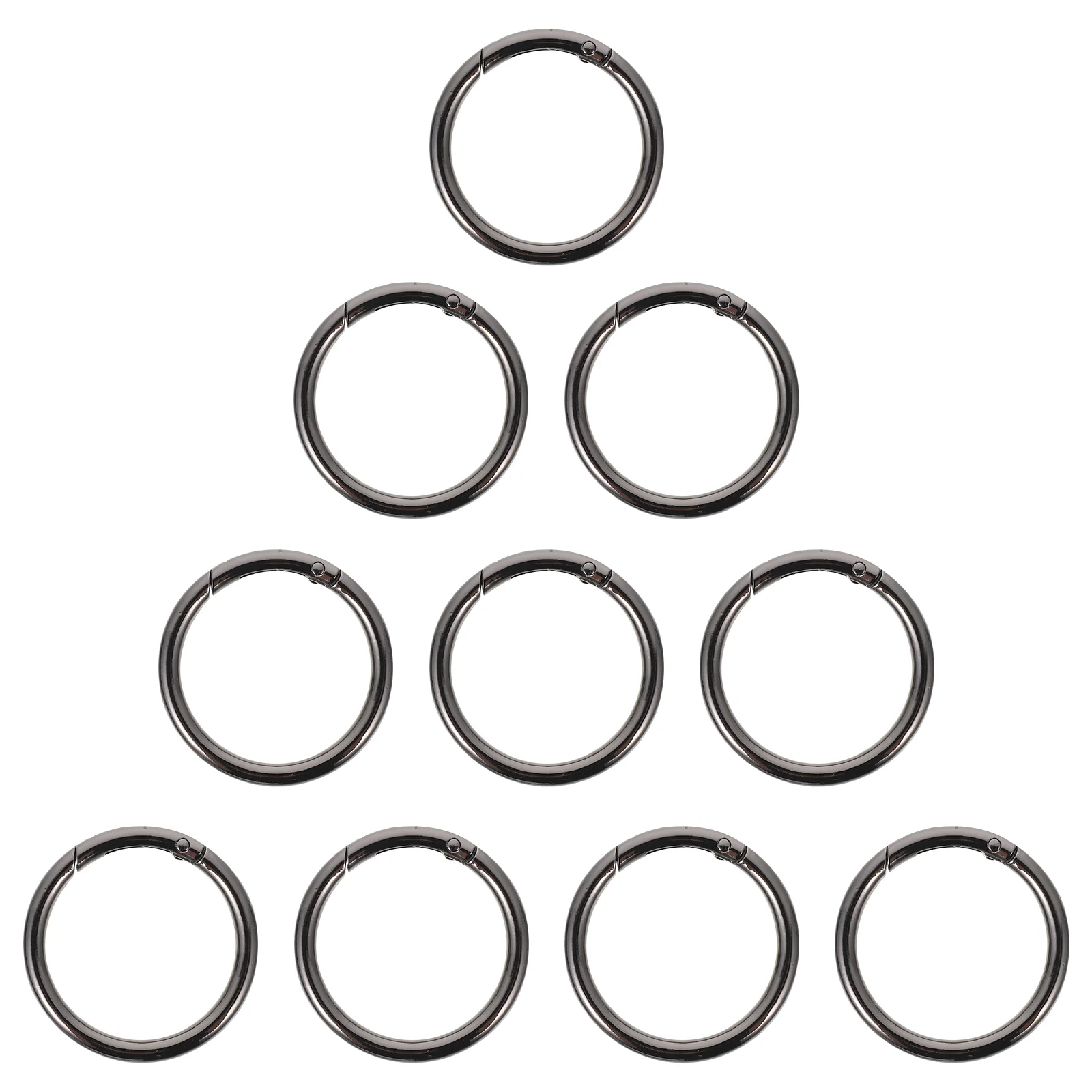 

10 Pcs Round Spring Ring Spring O-Ring Buckles Spring Snap Hooks DIY Bag Buckles