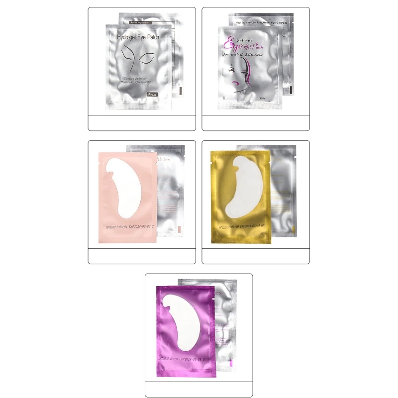 

50 pairs Eyelash Extension Paper Patches Grafted Eye Stickers Eyelash Under Eye Pads Eye Paper Patches Tips for Drop Shipping