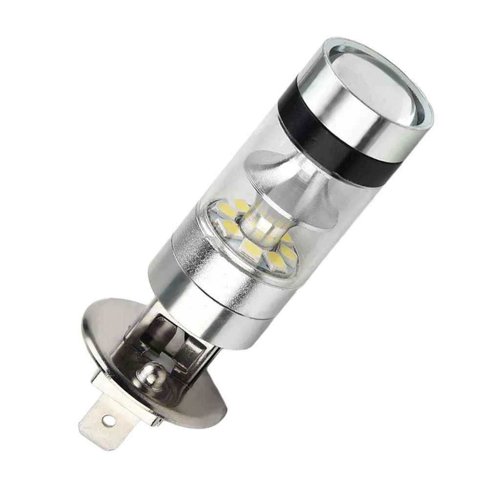 

2X H1 100W LED White 12-24V 20-SMD Projector Fog Lamp Driving DRL Bulbs 6000K Automobiles Accessories