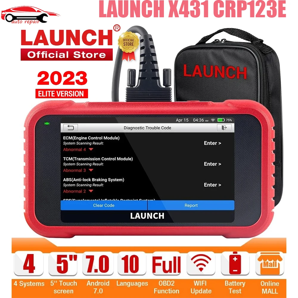 Диагностический сканер OBD2 LAUNCH X431 CRP123E, прибор для диагностики автомобиля