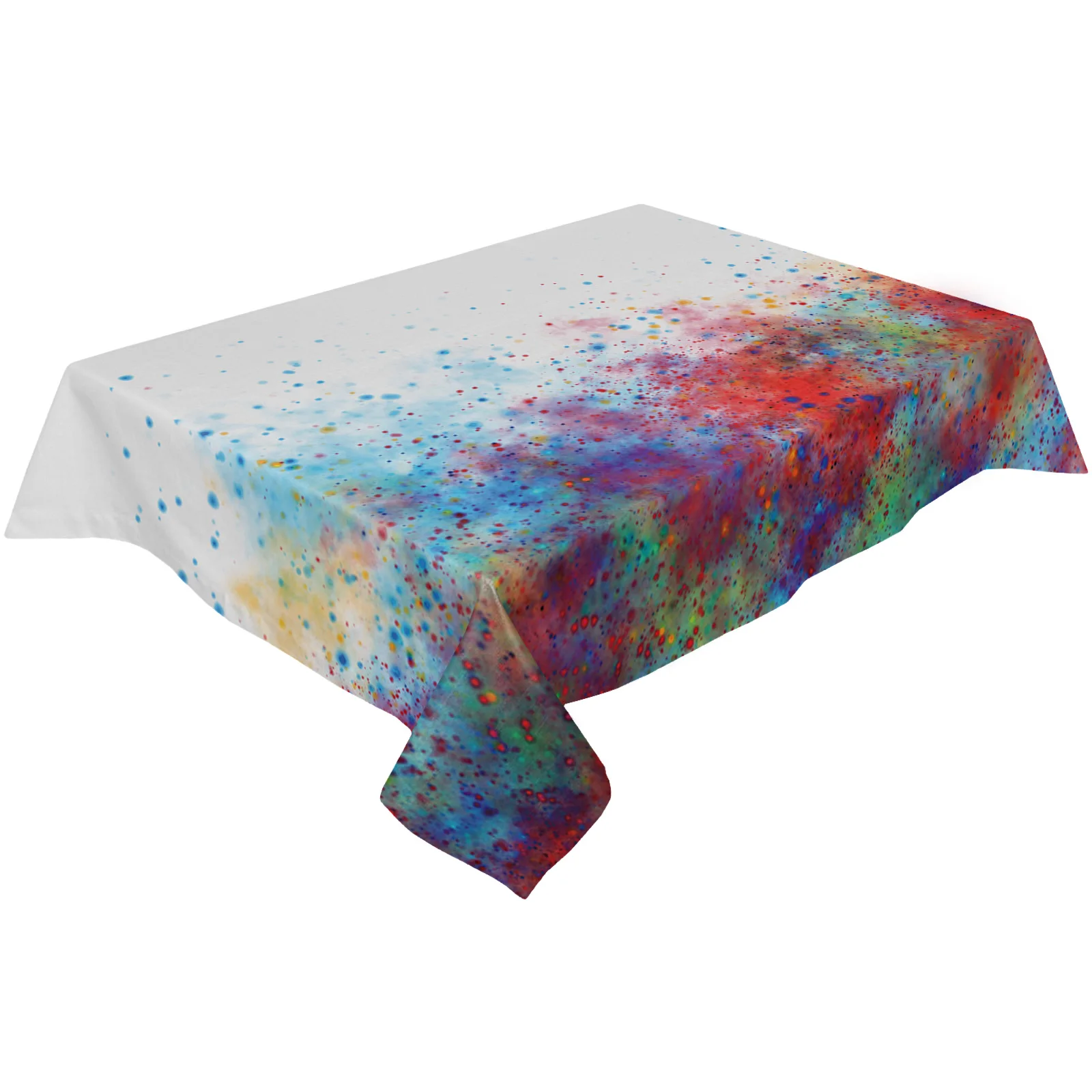 

Abstract Color Pigment Splash Waterproof Tablecloth Table Cover Dinning Table Decor Coffee Table for Living Room Table Cloth