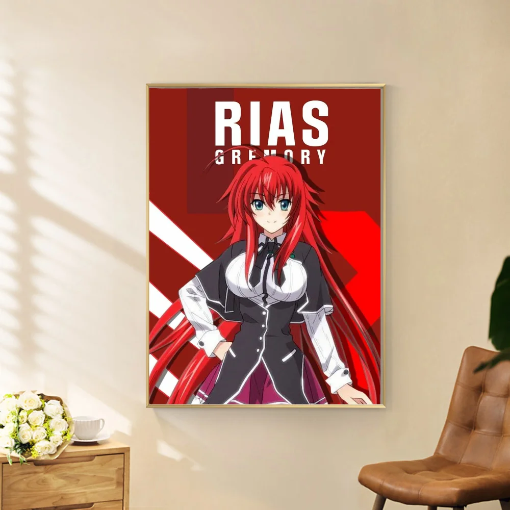 Rias Gremory аниме постеры липкие водонепроницаемые бумажные наклейки кофейня бар Kawaii