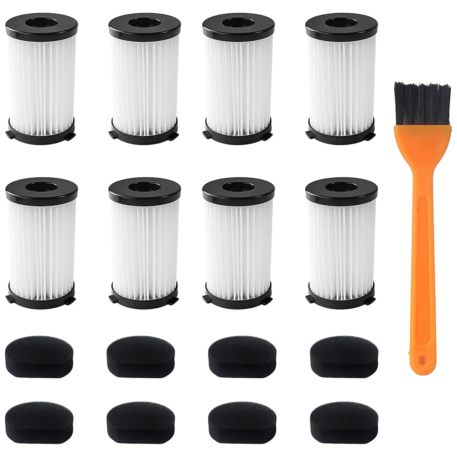 

Replacement Filters for MOOSOO D600 and Ariete Handyforce Vacuums RBT 2761 RBT 2759 Includes 8 Filters + 8 Foam Filters