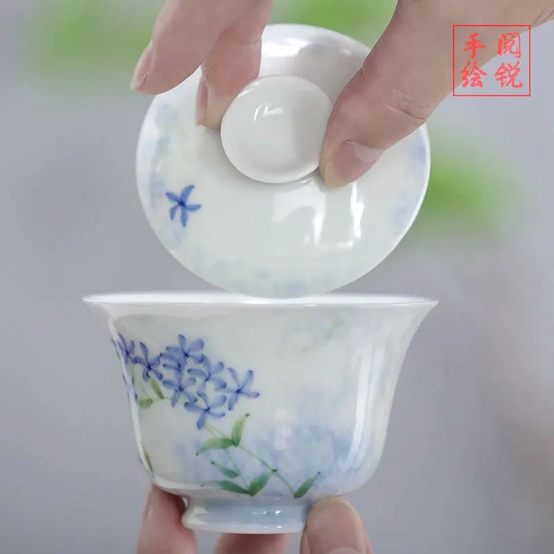Чайная посуда Gaiwan Chawan набор из чаши для супа китайские кружки кунг-фу фарфоровая