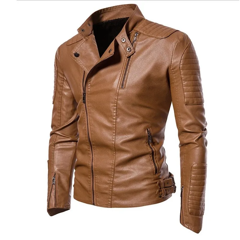 

2023 Autumn High-end Boutique New Fashion All Trends Handsome Casual Men's Locomotive PU Leather Jacket Leather Men's Coat