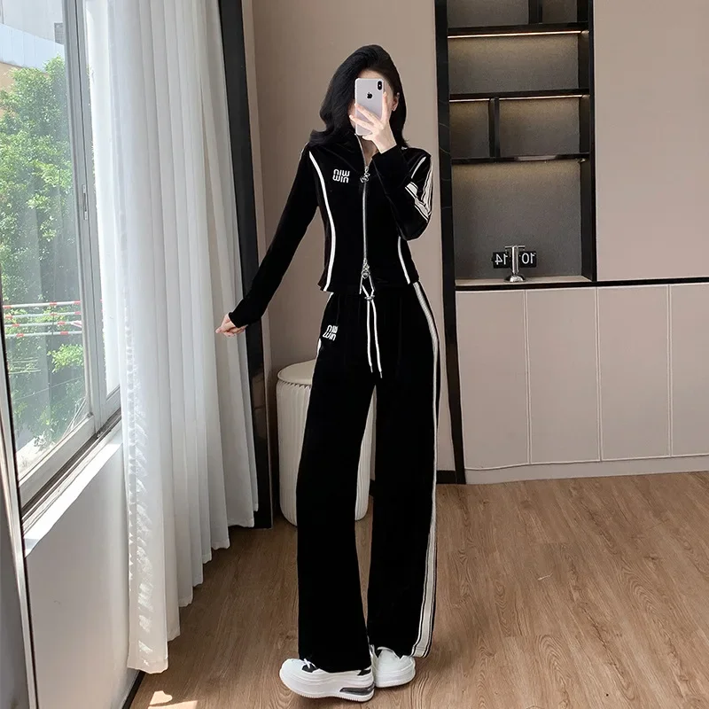 Осень/зима 2023 новый женский повседневный спортивный костюм Pleuche элитные