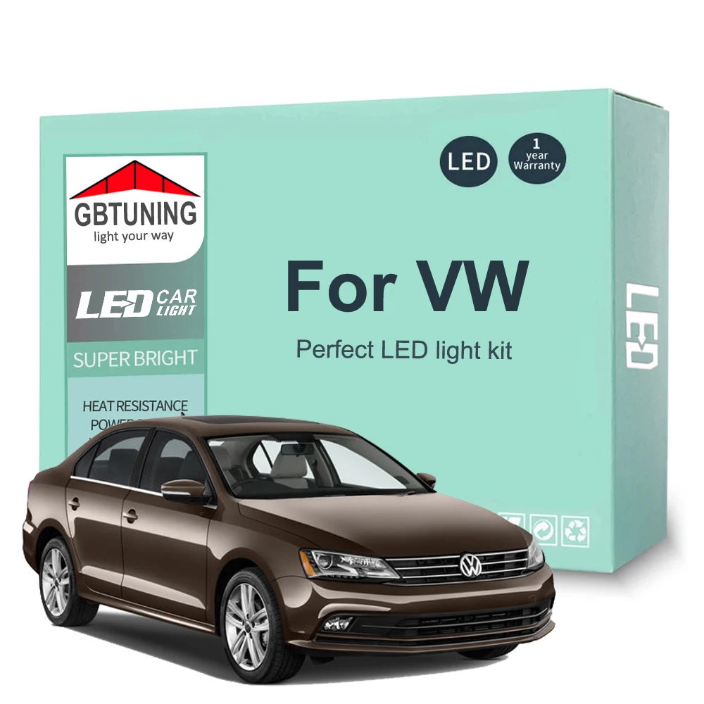 

Комплект светодиодных ламп для светильник на для Volkswagen VW Golf Jetta 3 4 5 6 7 MK4 MK5 MK6 MK7 Passat B5 B6 B7 CC Polo 6R 6C 9N, автомобильный CAN-шина
