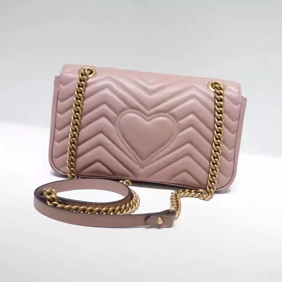 

Top Product Classic Fashion Heart Design Flap Leather Bag High Quality Ladies Luxury Messenger Bag Wallet Free Shipping 2022 New