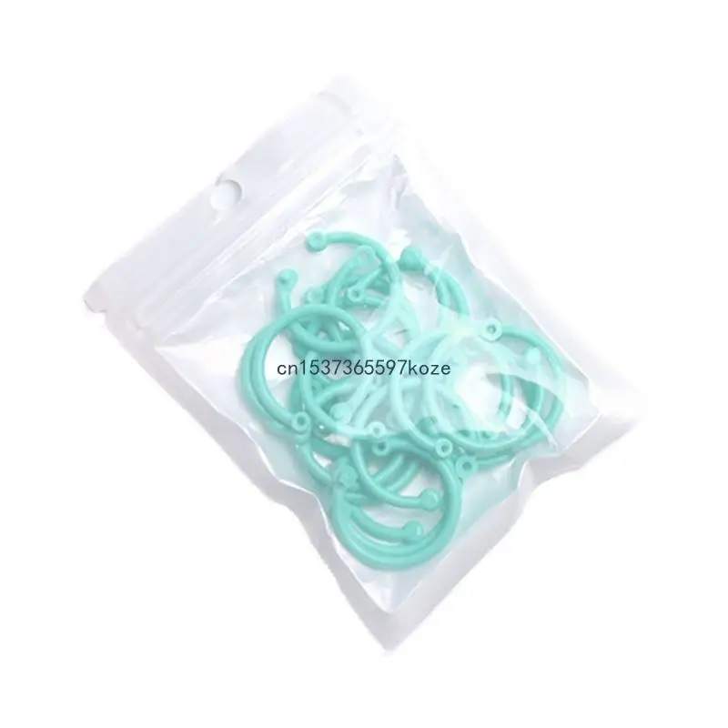 

Plastic Binder Rings,Flexible Loose Leaf Book Rings,Colorful DIY Keychain Rings