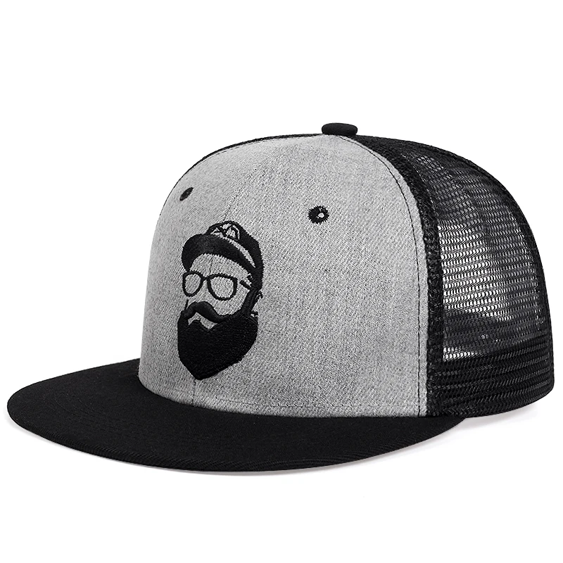 

Fashion New Beard Old Man Embroidery Baseball Cap Summer Mesh Caps Casual Snapback Hat Adjustable Hip Hop Hats Gorras