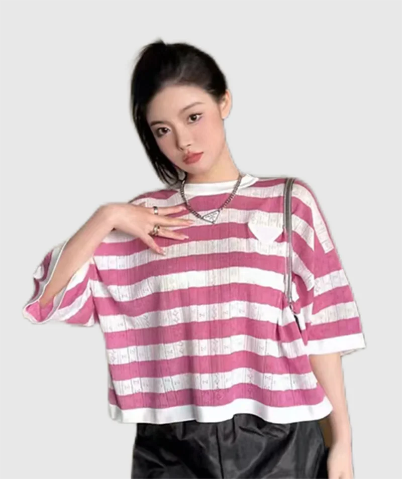 

Summer 2022 Big Name, Casual Fashion Ladies Clothing Knitted Short Sleeve T-Shirt Top with Shorts Mini Skirt Comfortable Stick