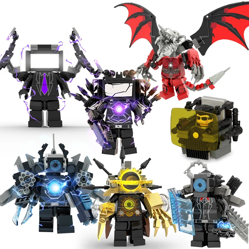 Новые Skibidi туалетные мини-фигурки ТВмена строительные блоки TVman Speakerman модель