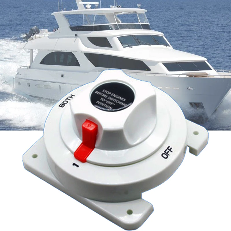 

4 Way Battery Selection Switch Selector Marine Battery Switches Battery Engine Start on Off System for Boat RV Universal 6V-32V