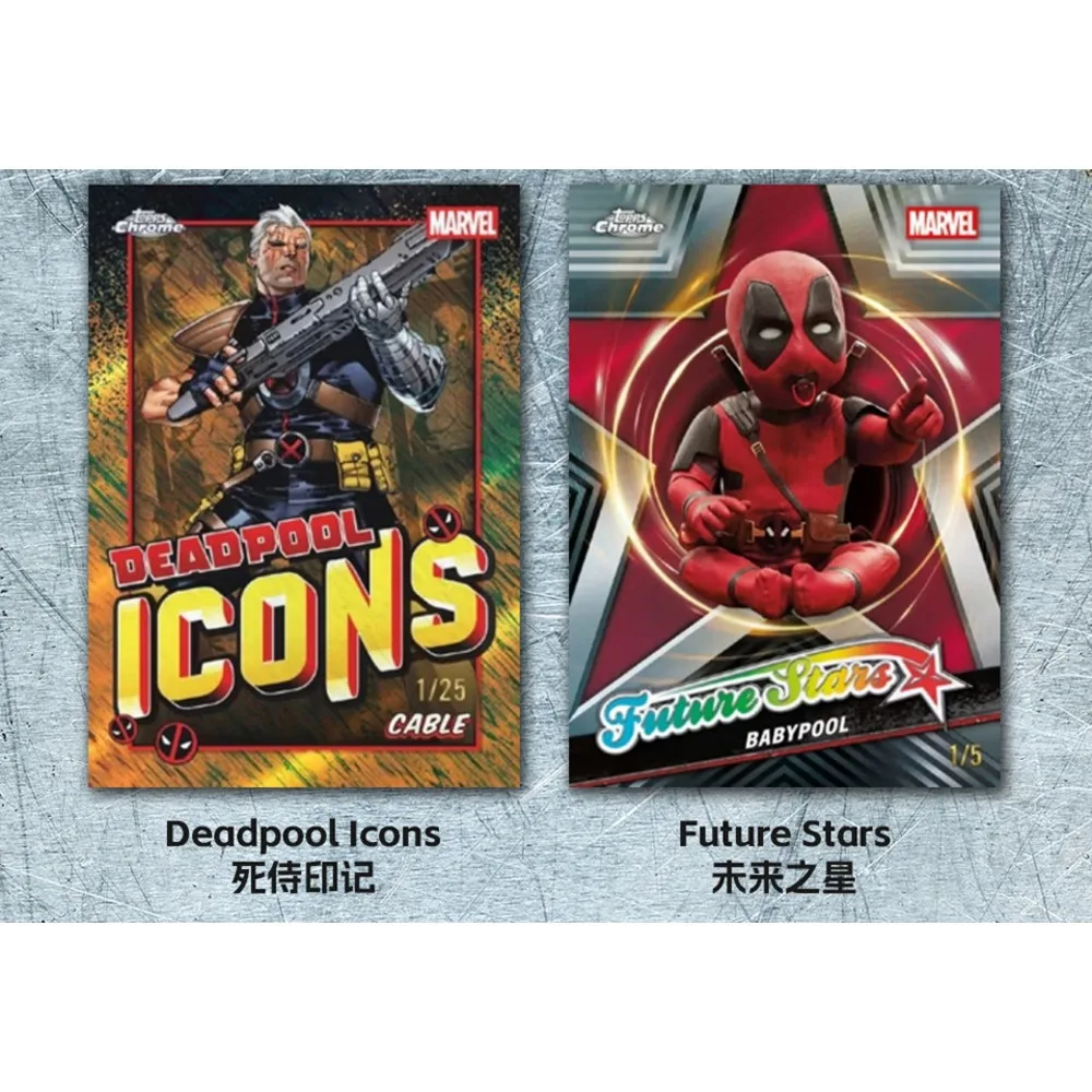 Коллекционная карточка Topps Chrome Value Original Deadpool 2025 года: высококачественная, редкая, для мальчиков и девочек, ценный сувенир (art.: 3920daf7eb362) - 3920daf7eb362