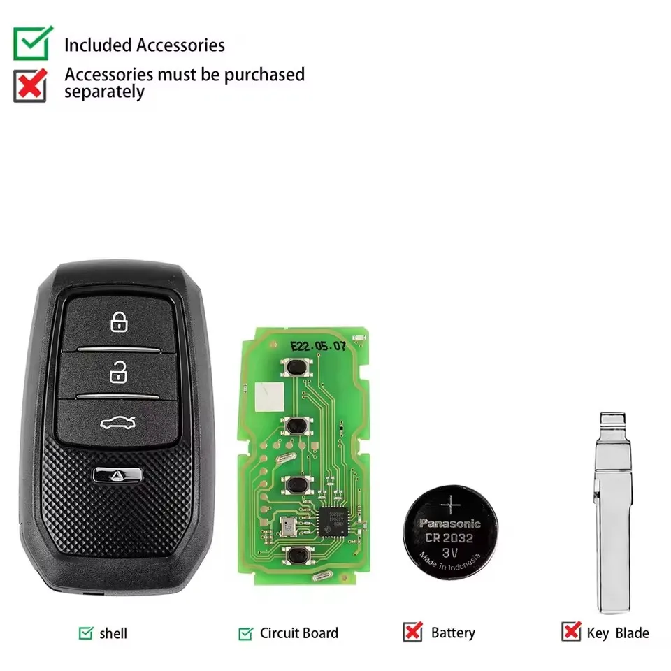

1 шт. Xhorse XSTO01EN FENG.T универсальный игрушечный смарт-ключ для Toyota XM38 с поддержкой 4D 8A 4A «все в одном»