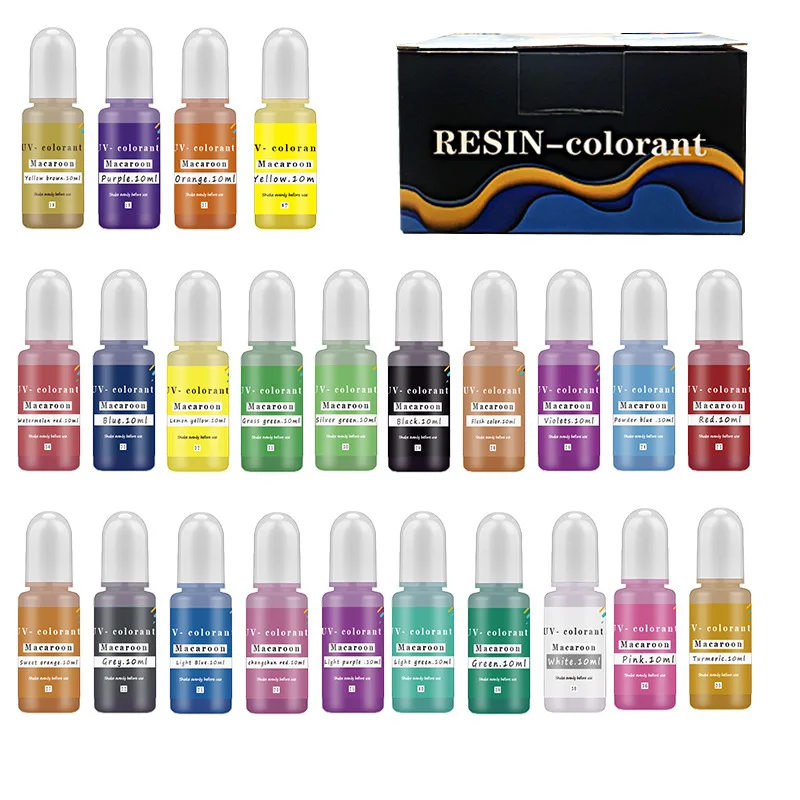 

24PCS 10ml/Bottle Solid Color Epoxy Resin Pigments Liquid Colorant Dye Epoxy Resin Dye For Resin Molds Jewelry Making