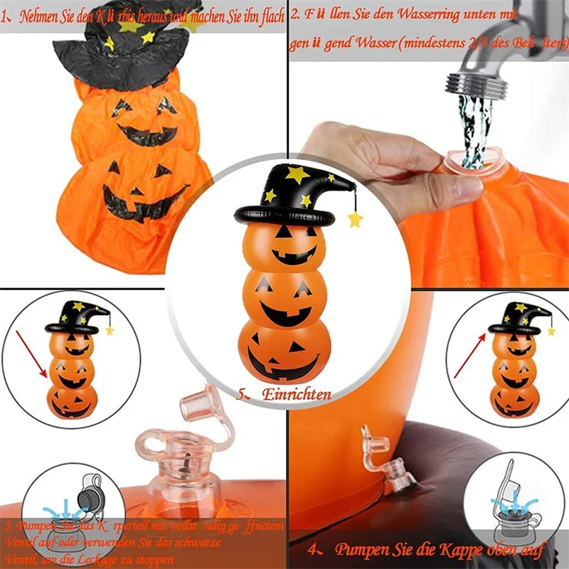 

Stunning Pumpkin Doll Toy 140cm Kids Toy Cute Inflatable Pumpkin Tumbler Childrens Sandbag Party Decoration Props Halloween