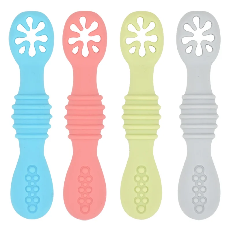 

1Pcs Baby Silicone Training Rice Spoon Infant Cereal Food Supplement Feeder High Temperature Resist Safe Tableware Tools