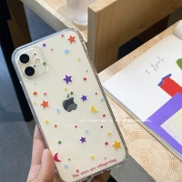 fashion transparent moon premium star clear phone cases for iphone 12 pro max 11 pro max x xs xr 7 8 plus 13mini soft tpu cover