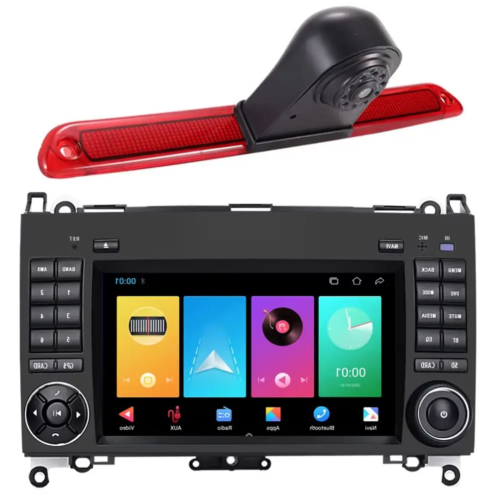 Фото Автомобильная магнитола на Android с CarPlay, GPS-навигацией и камерой заднего вида для VW Crafter/Mercedes-Benz Sprinter 3,5-T Bus B906 309 310 311 313 319 №2