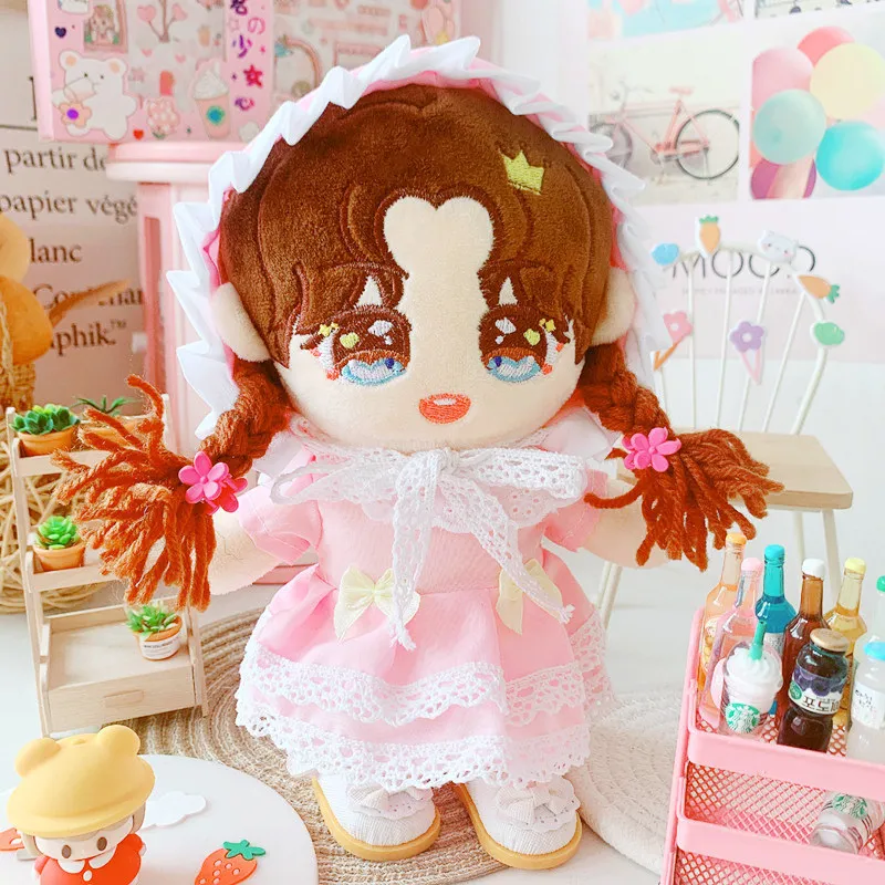 

20cm Doll Clothes colorful flower dress For 20cm Cotton Stuffed Dolls Toy Accessories