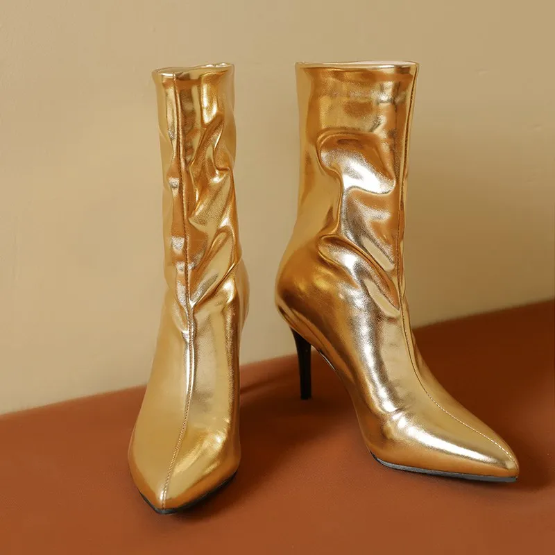 Сексуальные женские ботильоны ASILETO с острым носком на шпильке 8 см тонкий каблук