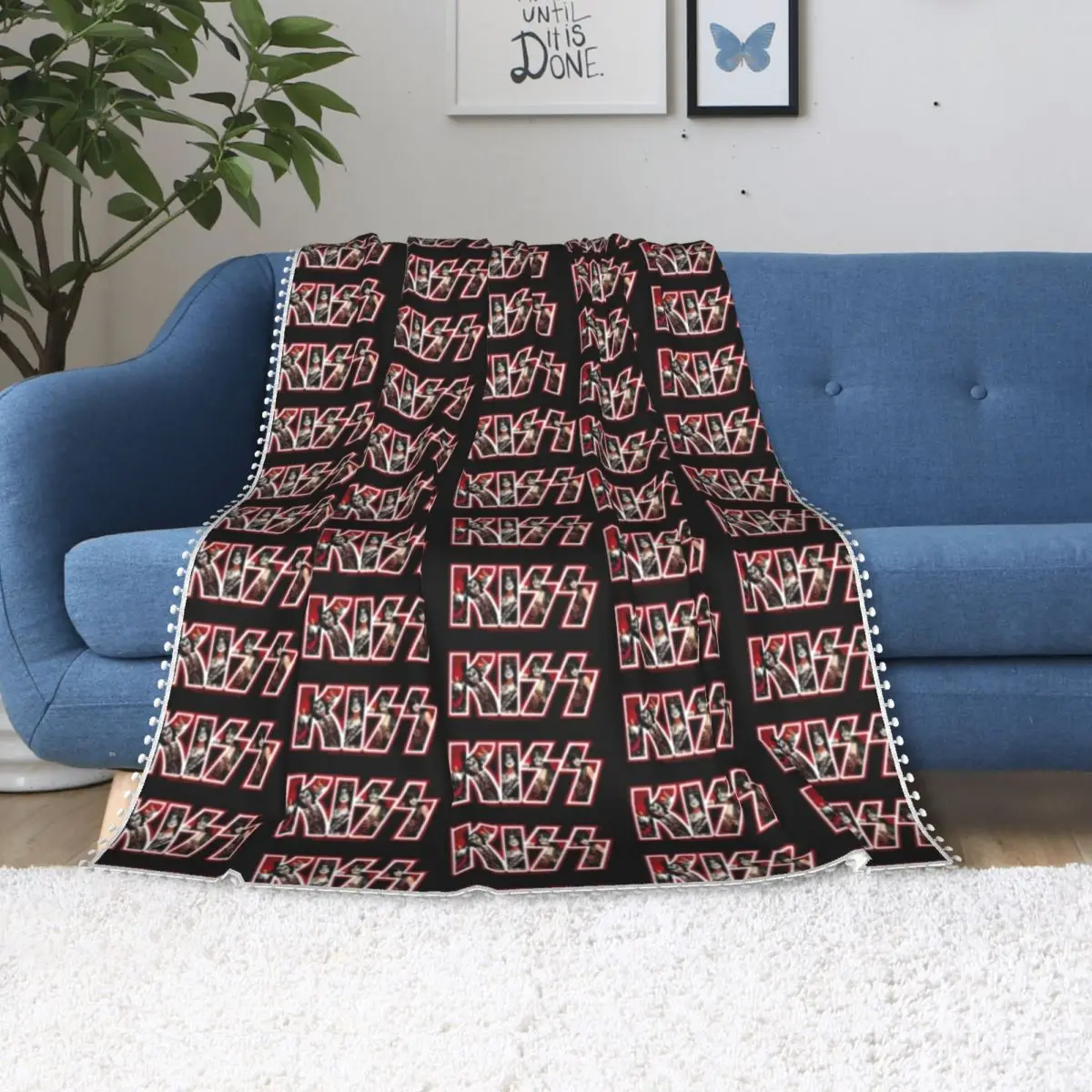 

Модное декоративное флисовое мягкое одеяло Kiss Band покрывало для фото Kiss Fan Art